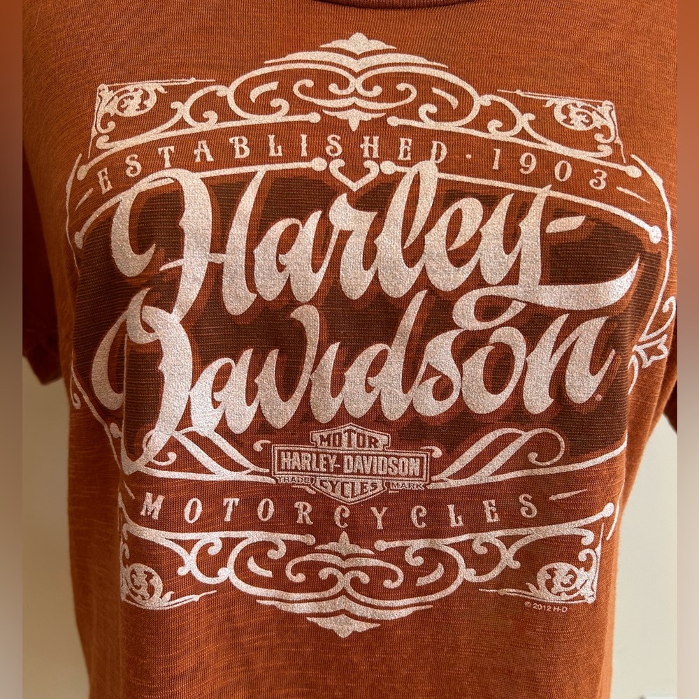 Harley-Davidson Burnt Orange Short Sleeve Tee